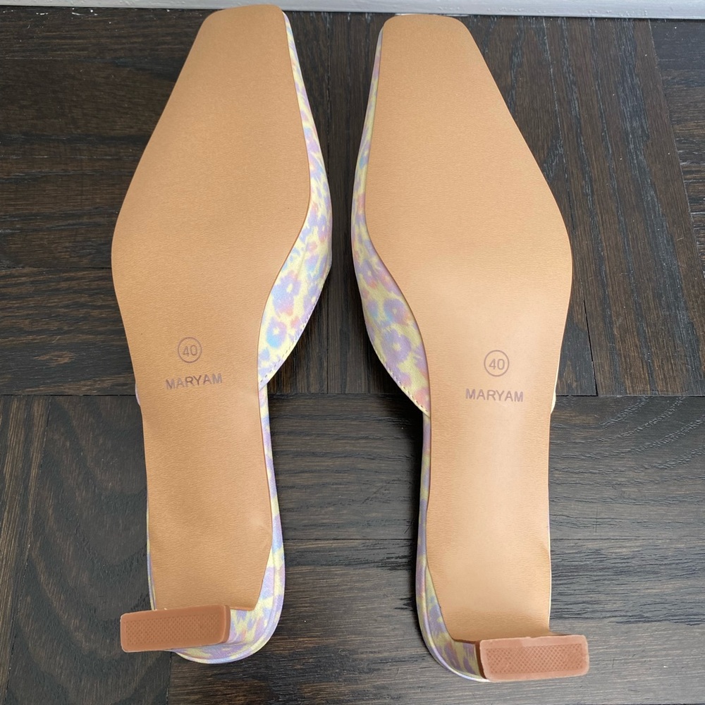 SQUARED TOE HEELED SANDALS, MULTI ANIMAL - Picture 8 of 9